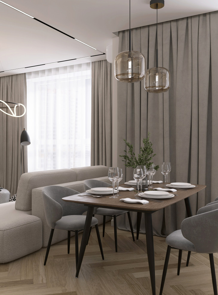 Современная кухня-гостиная (евродвушка)