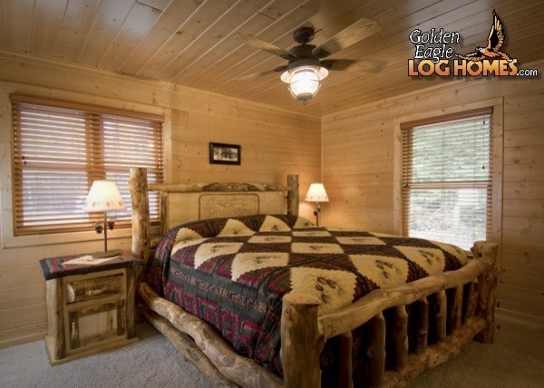 Inspiration for a large rustic bedroom in Other.