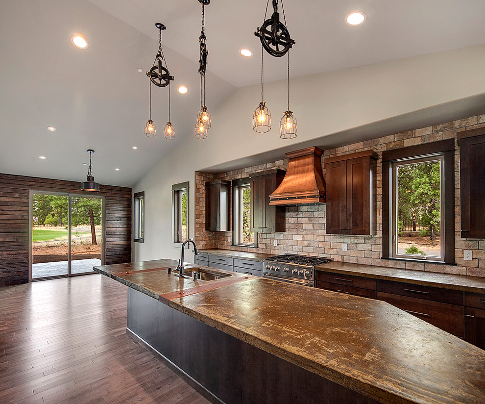 Inspiration for a rustic kitchen remodel in Seattle