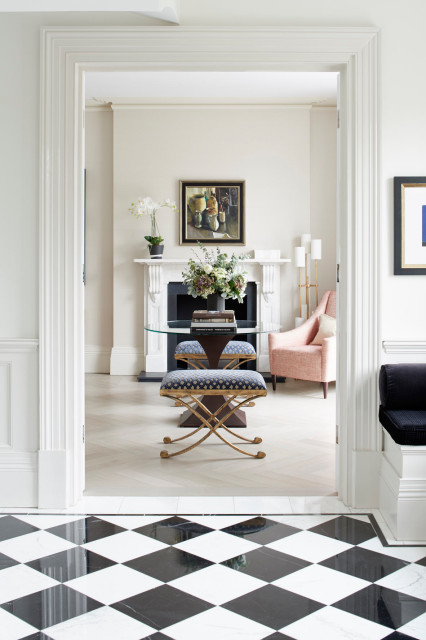 Wimbledon Home transitional-living-room