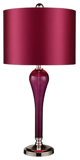 One Light Whipped Plum Table Lamp
