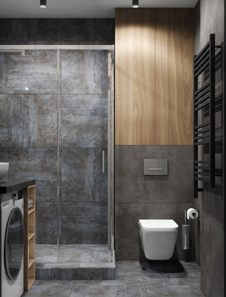 Студия в тёмных тонах для молодого человека