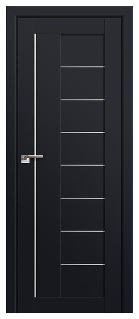 Milano-17U Black mat Interior Door, 24x80, Door Slab Only