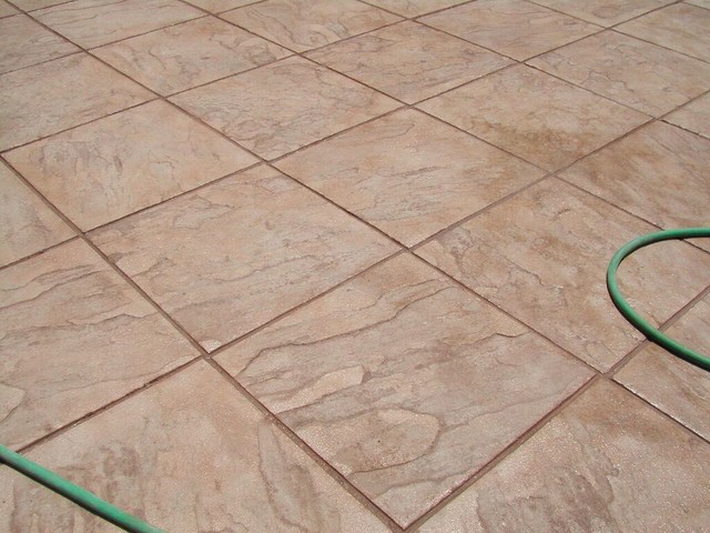 Slate contemporary-patio