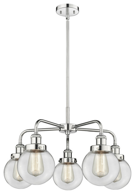 Innovations Beacon 5 24" Chandelier Polished Chrome