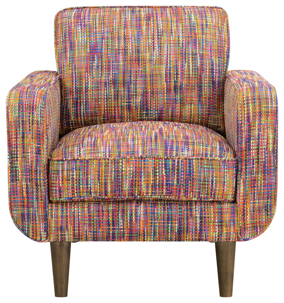 Edith Accent Chair, Festive Multicolor - Midcentury - Armchairs And