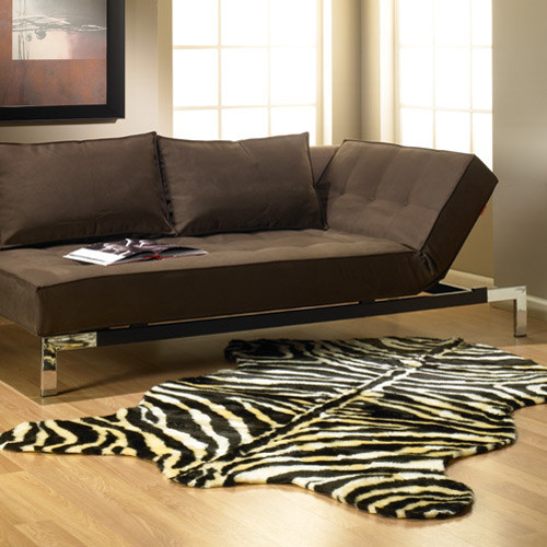 Faux Zebra Skin Rug Ivory And Brown Stripe Novelty Rugs By Ecofo Faux Zebra Skin Rug Ivory And Brown Stripe