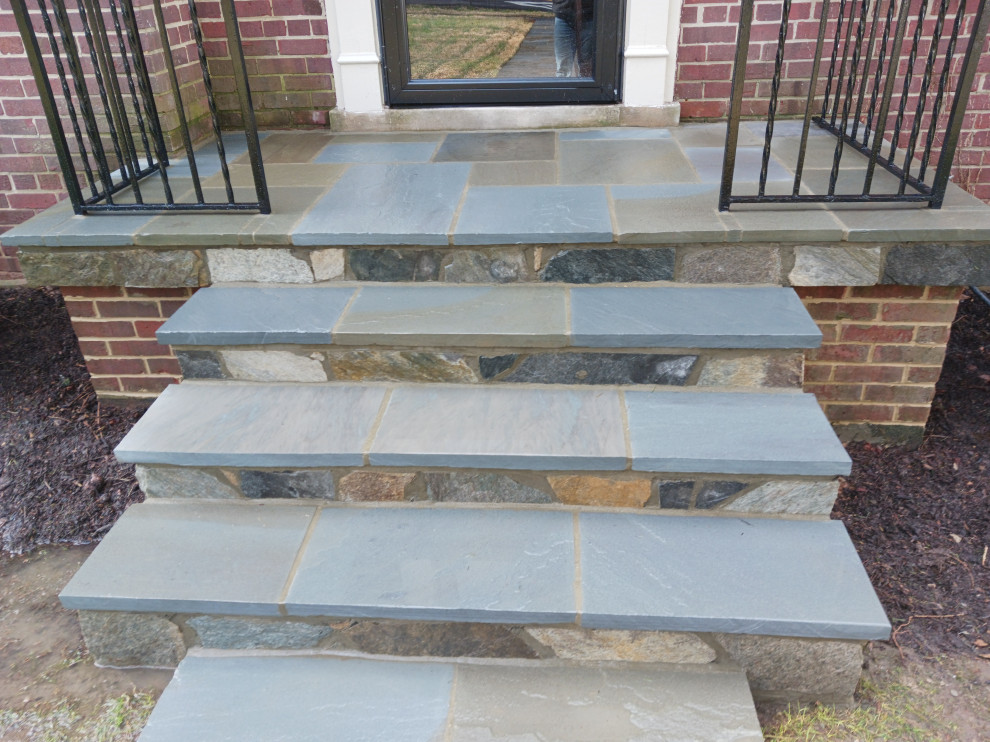 Flagstone Landing ,Steps , New and existing  Walkway