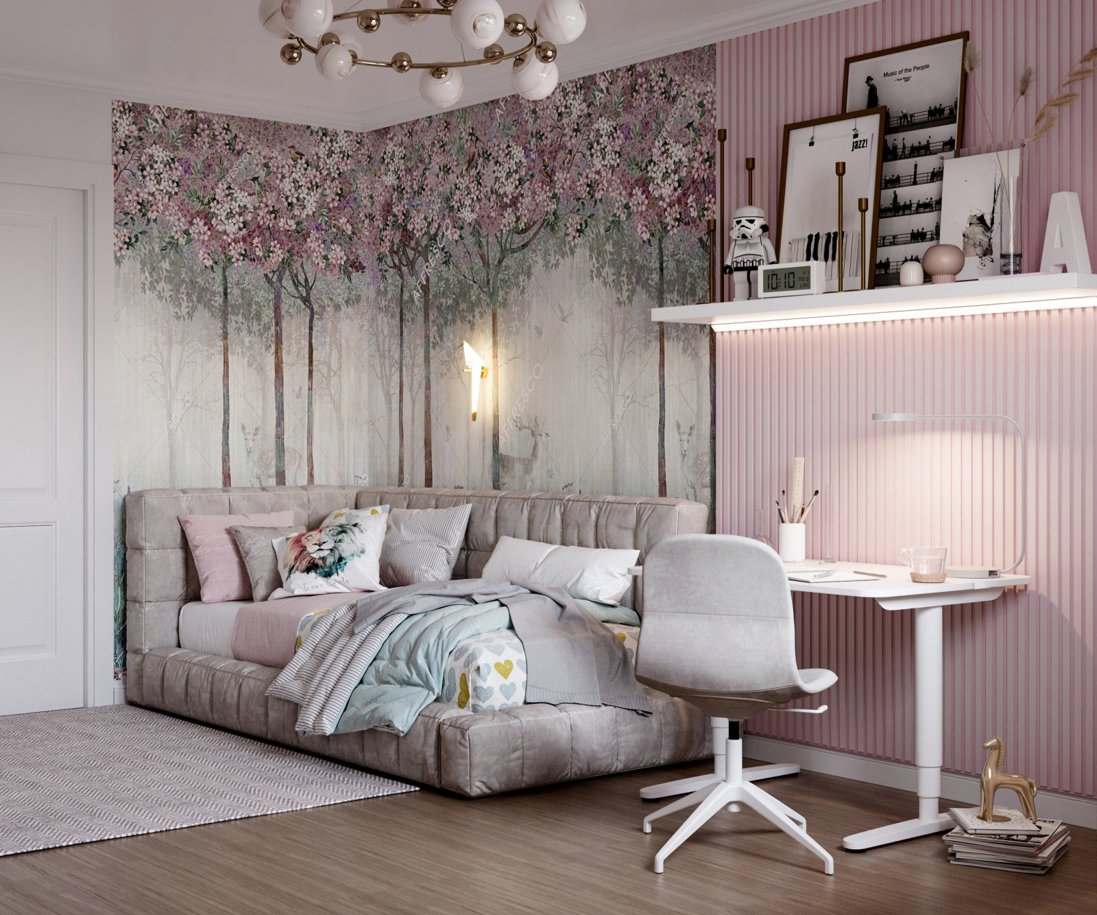 Дизайн проект квартиры "Пудра"