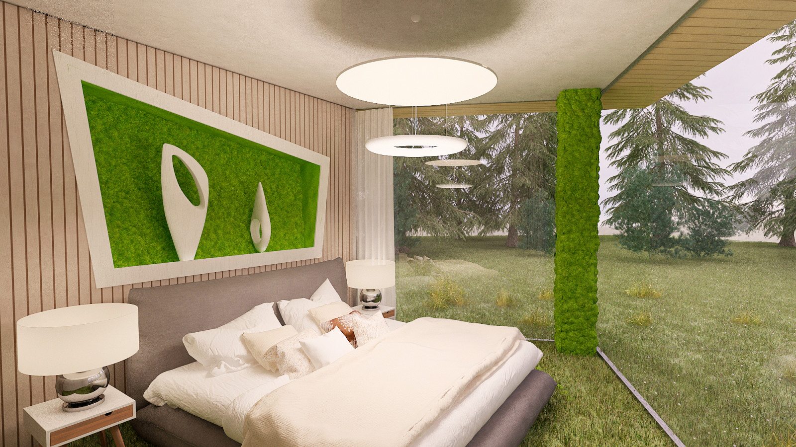 Дом на опушке естественного леса