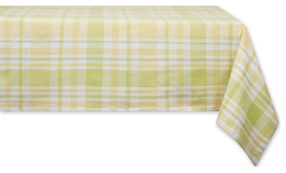 Lemon Bliss Plaid Tablecloth 60X104