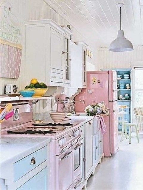 Cute Kitchen ideas #homedecor #roomideas #kitchendecor  Pink kitchen  decor, Shabby chic kitchen, Cute kitchen