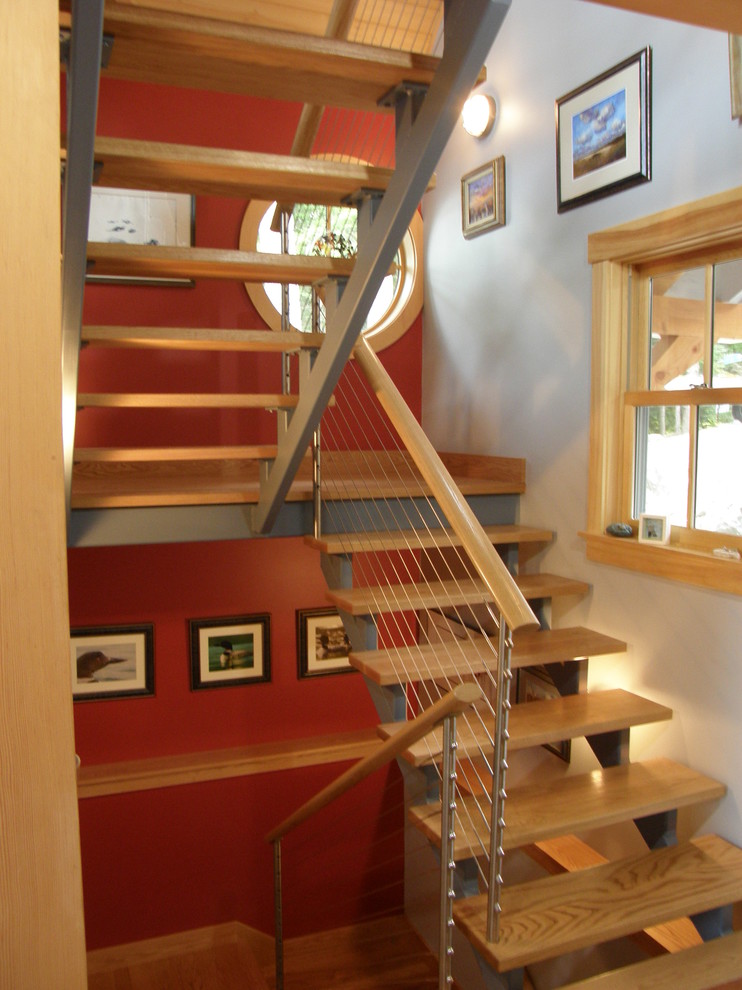 Inspiration for an arts and crafts staircase in Portland Maine.