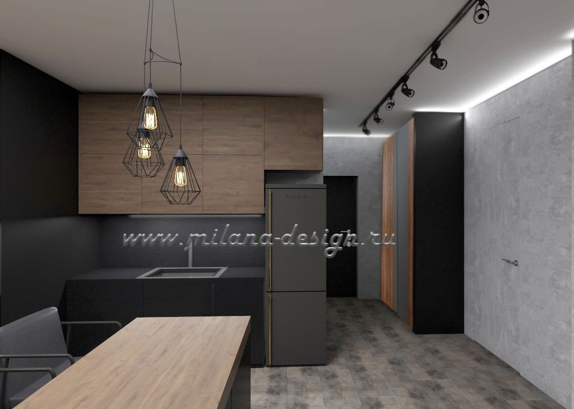 Проект 2х комнатной квартиры в стиле лофт