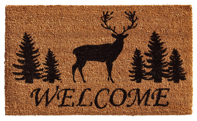 Elk Forest Welcome Doormat Rustic Doormats By Home More