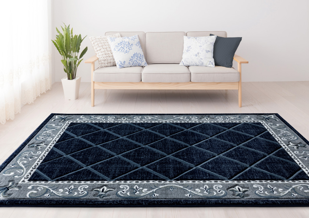 United Weavers Bristol Altamont Navy Mat Rug 2'7x4'2 Traditional