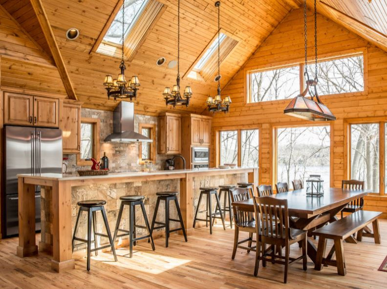 Mountain style kitchen photo in Milwaukee