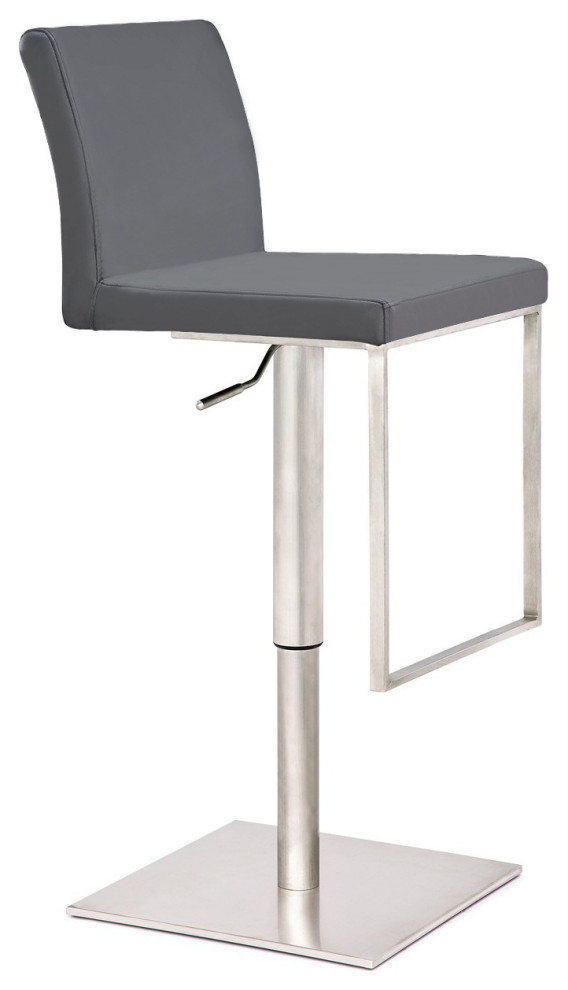 Modrest Folsum Modern Gray Bar Stool Contemporary Bar Stools And