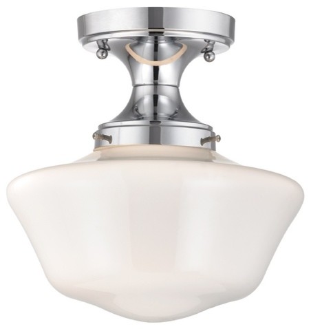 Wide Schoolhouse Ceiling Light, 10