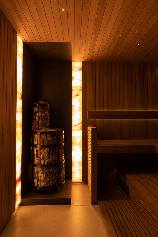 Реализованный проект банного комплекса на территории частного дома