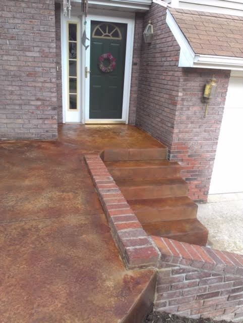 Pour and Stained Front Porch and Patio