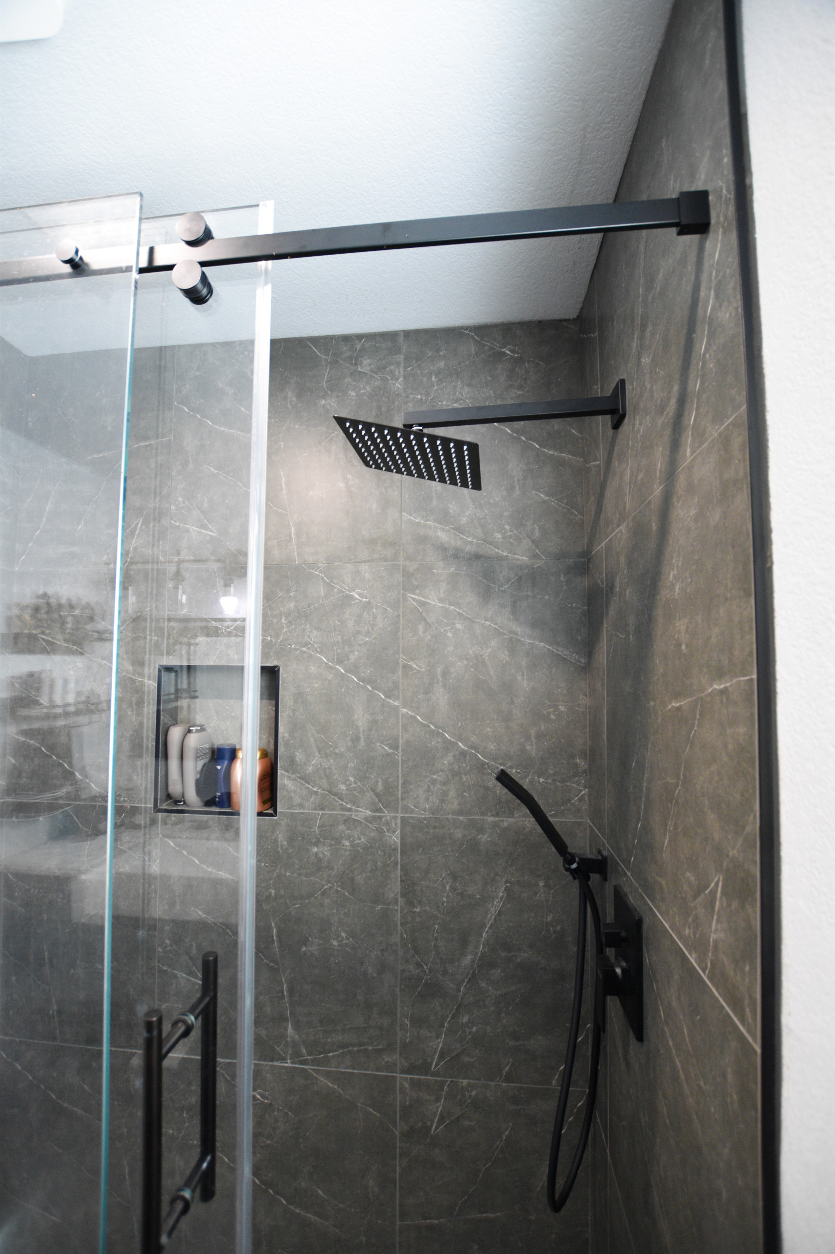 Black Modern Walk In Shower