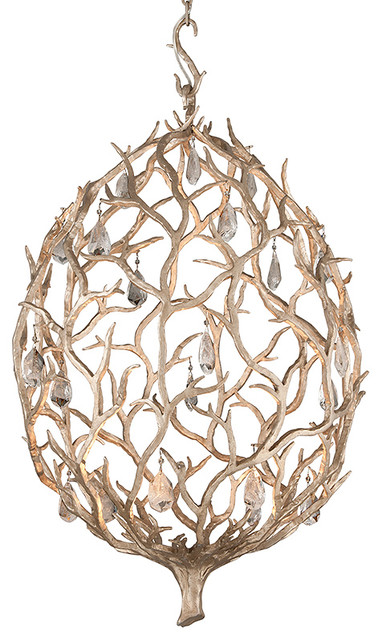 Corbett 205 42 Enchanted 1 Light Pendant Silver Leaf Contemporary Lighting By Stephanie Cohen Home - Enchanted Pendant Led Light Fixture Corbett 205 42 Enchanted 1 Light Pendant Silver Leaf Contemporary Lighting By Stephanie Cohen Home - Enchanted Pendant Led Light Fixture