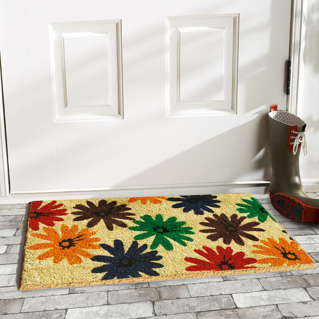 Colorful Daisies Doormat, 24"x36"