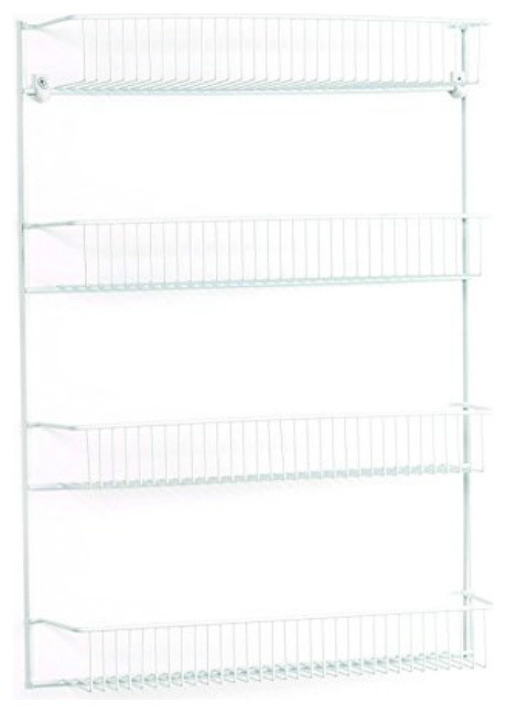 ClosetMaid® 803300 Metal Frame 4-Tier Wall Rack, Epoxy Coated Steel, White, 18"