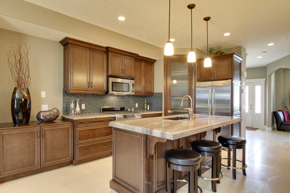 Inspiration for a transitional kitchen remodel in Calgary