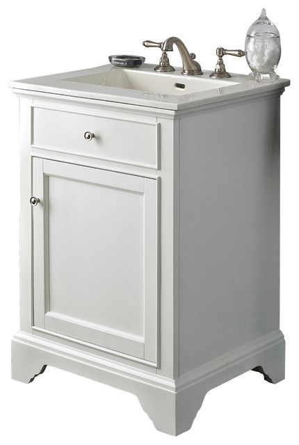 Fairmont Designs Framingham 24 Single Vanity Polar White Base Cabinet Only Transitional Bathroom Vanities And Sink Consoles By Luxx Kitchen And Bath