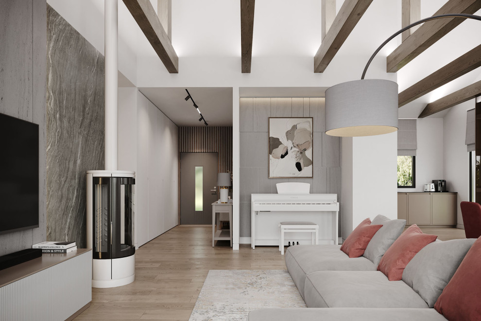 Загородный дом в современном стиле в коттеджном поселке "Ёлки"