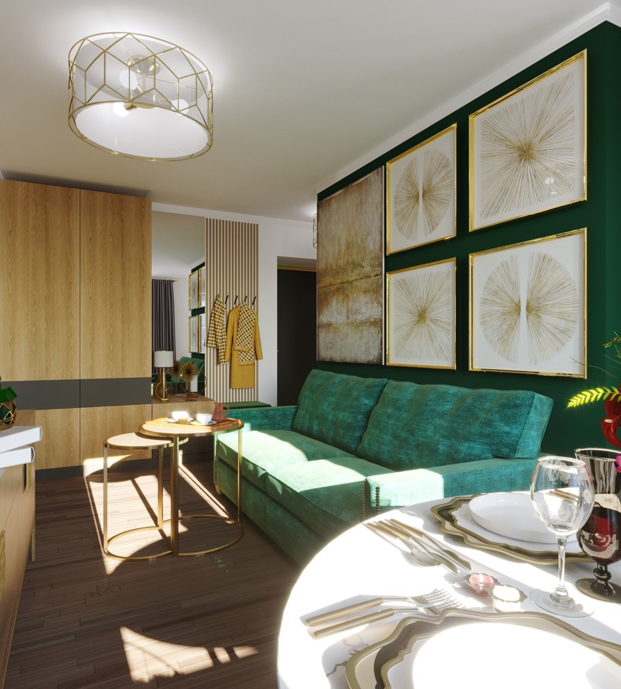 Дизайн проект 2-х комнатной квартиры для интересной девушки