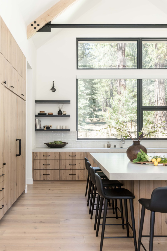 Example of a mountain style kitchen design in Sacramento