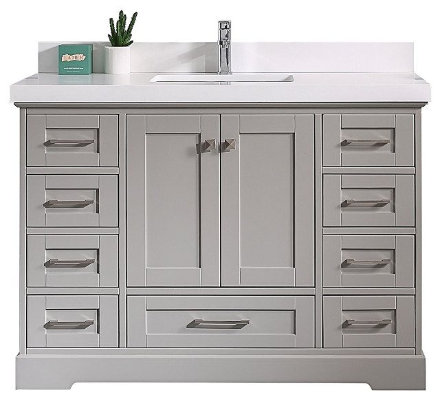 Willow Collections Bathroom Vanity with Square Sink and 50 MM Quartz