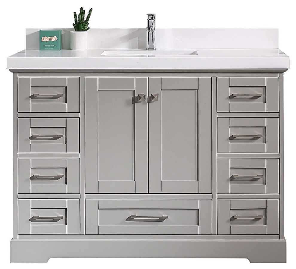 Willow Collections Bathroom Vanity With Square Sink And 50 Mm Quartz