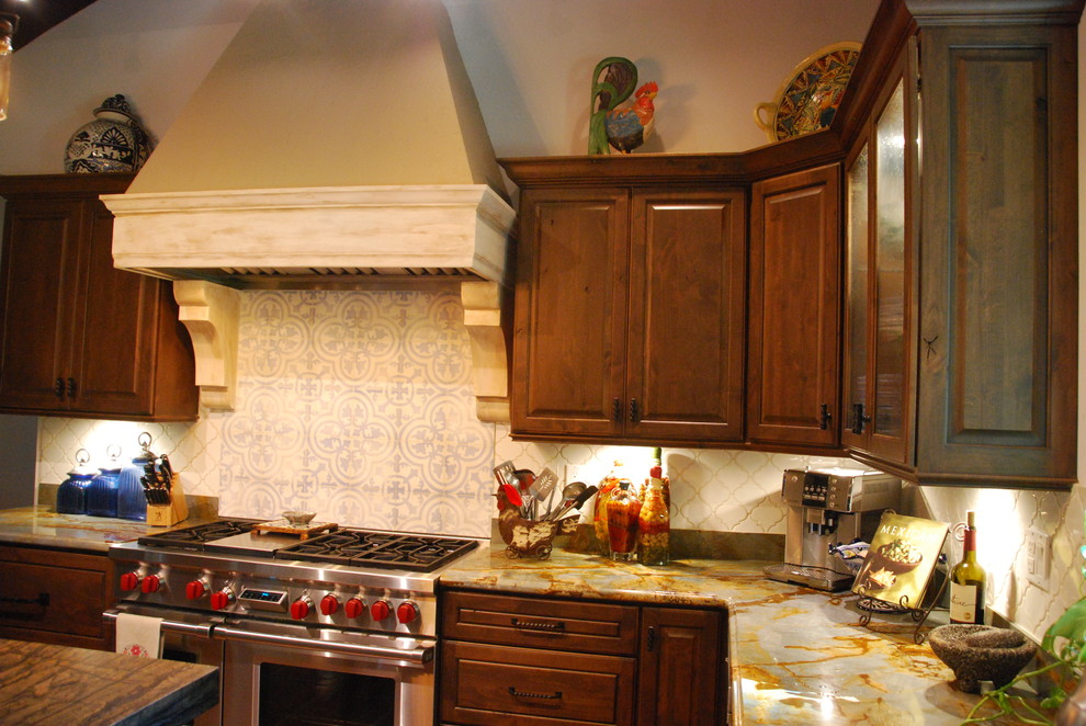 Example of a mountain style kitchen design in Miami