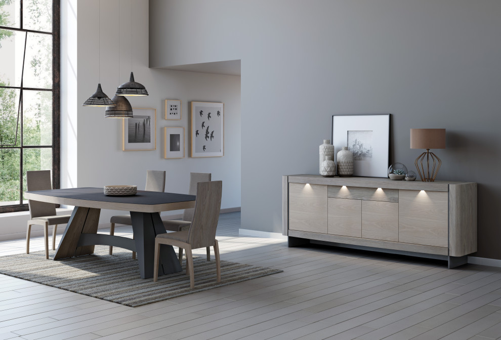 Example of a trendy dining room design in Other