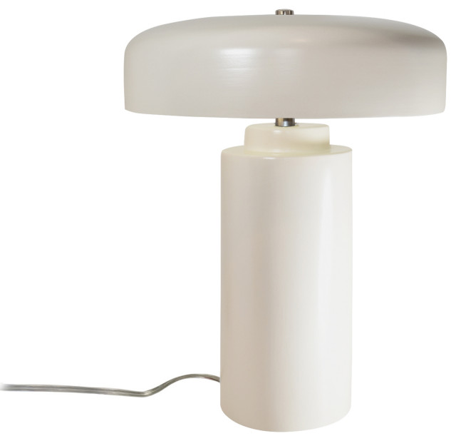 Tower Table Lamp, Matte White/Champagne Gold