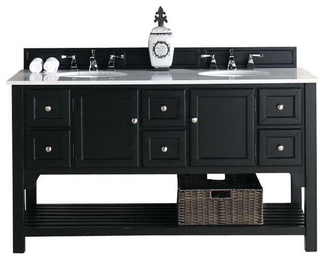 Vine Black And White Bathroom Bosco Brookfield 60 Antique Black Double Vanity Bathroom