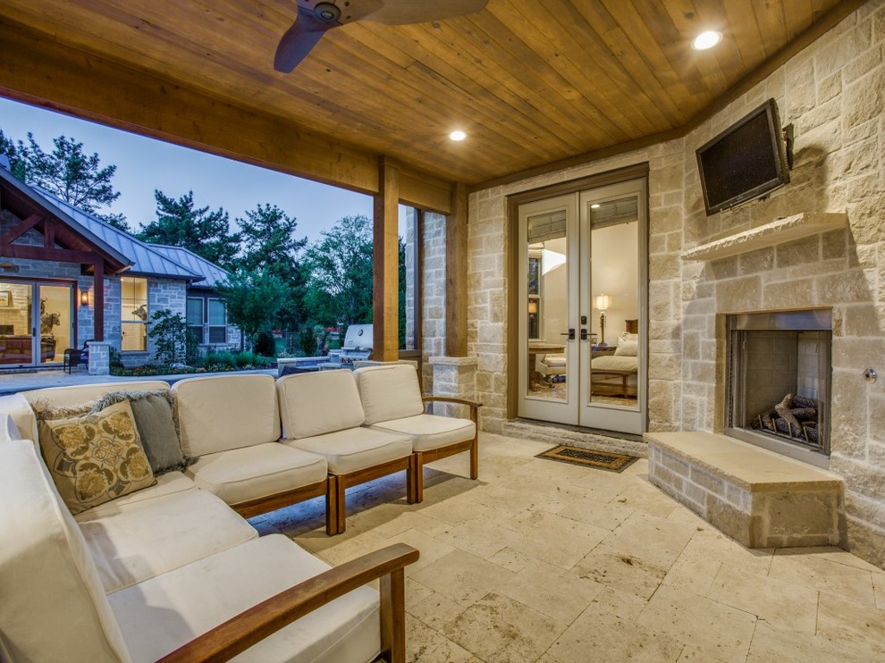 This is an example of a country patio in Dallas.