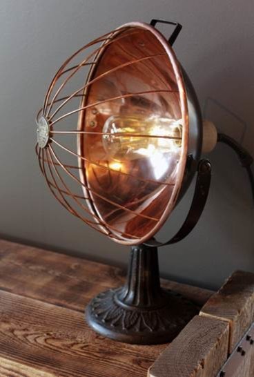 Rustic Industrial Copper heater Lamp