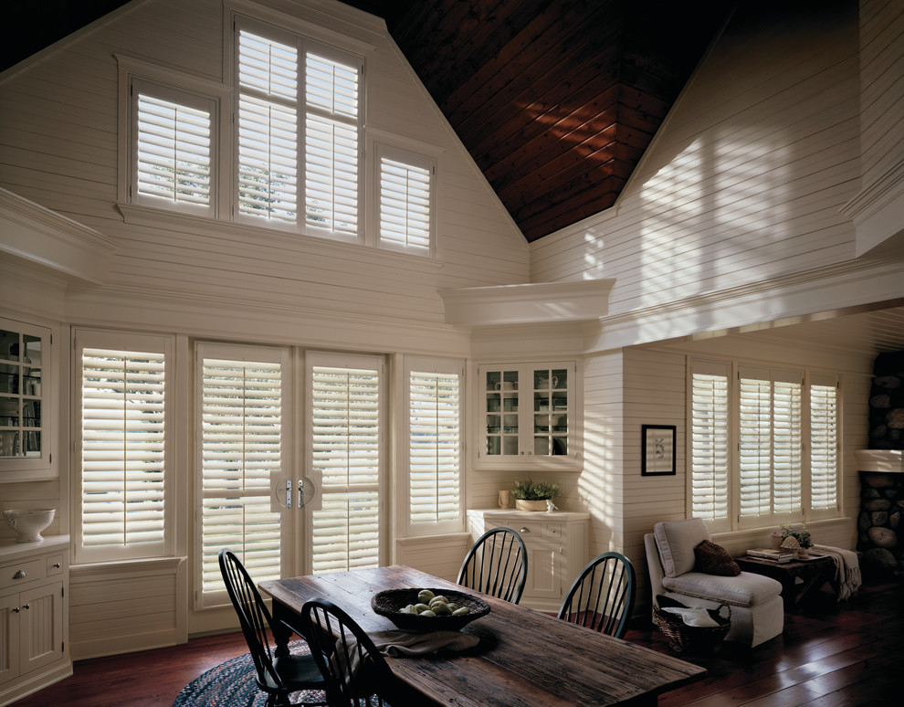 Transitional dining room photo in New York