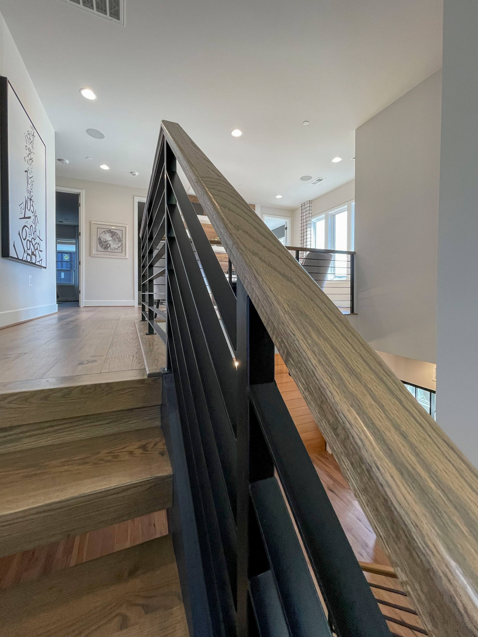 113_Floating Straight- Stringers with No Risers in Contemporary Home, Bethesda M