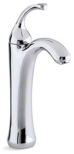 Kohler Forte Tall Single-Handle Bathroom Sink Faucet, Polished Chrome