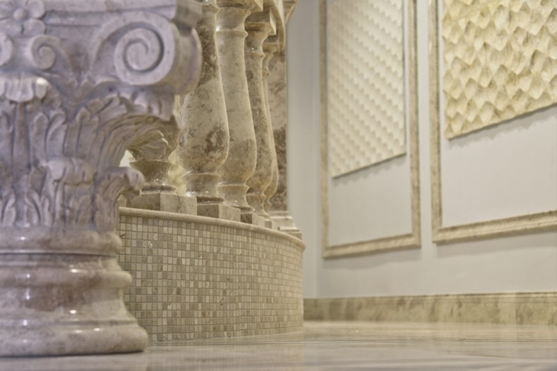 Мозаика из натурального камня в интерьере