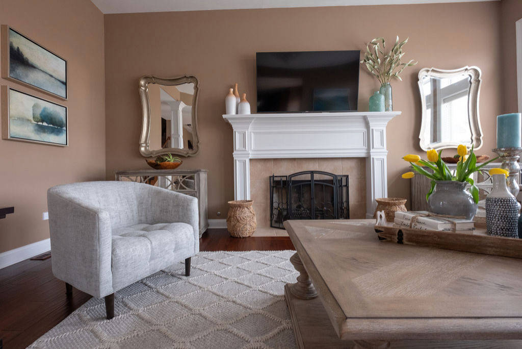 California Chic Style Living Room and Office