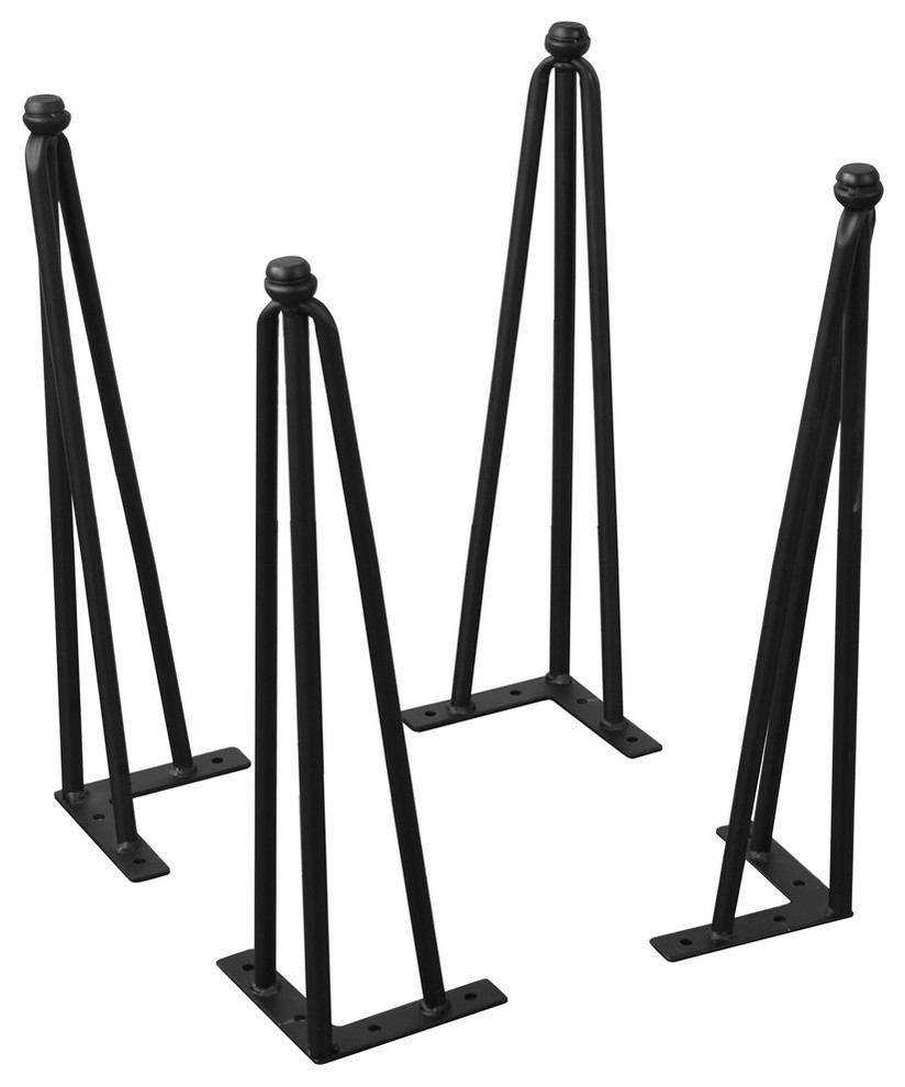 Serenta Hairpin Metal Table Legs, 4-Piece Set, 19