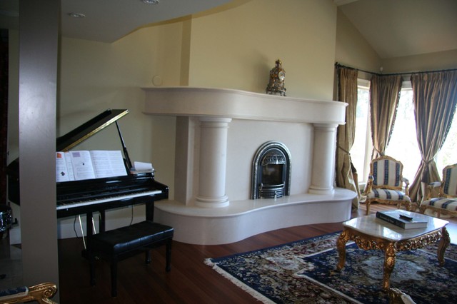 Ali Fireplace mediterranean-living-room