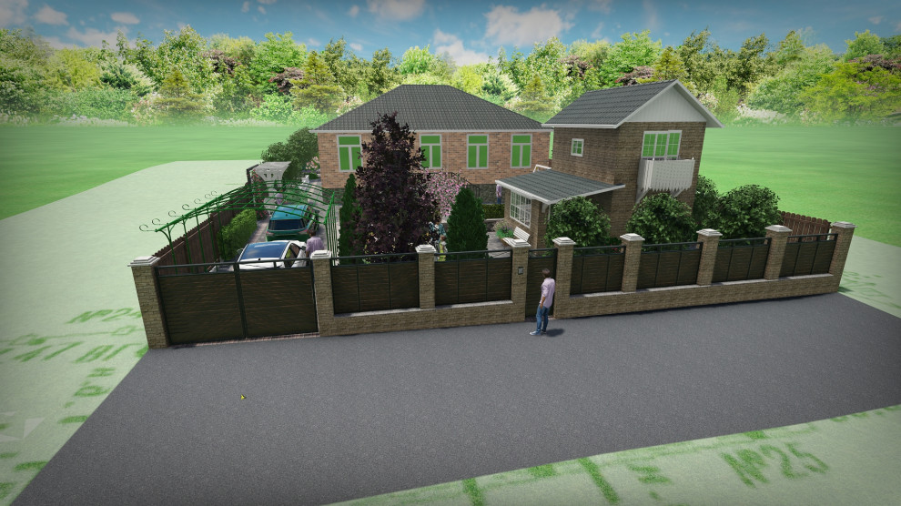 Ландшафтный проект с террасированием участка